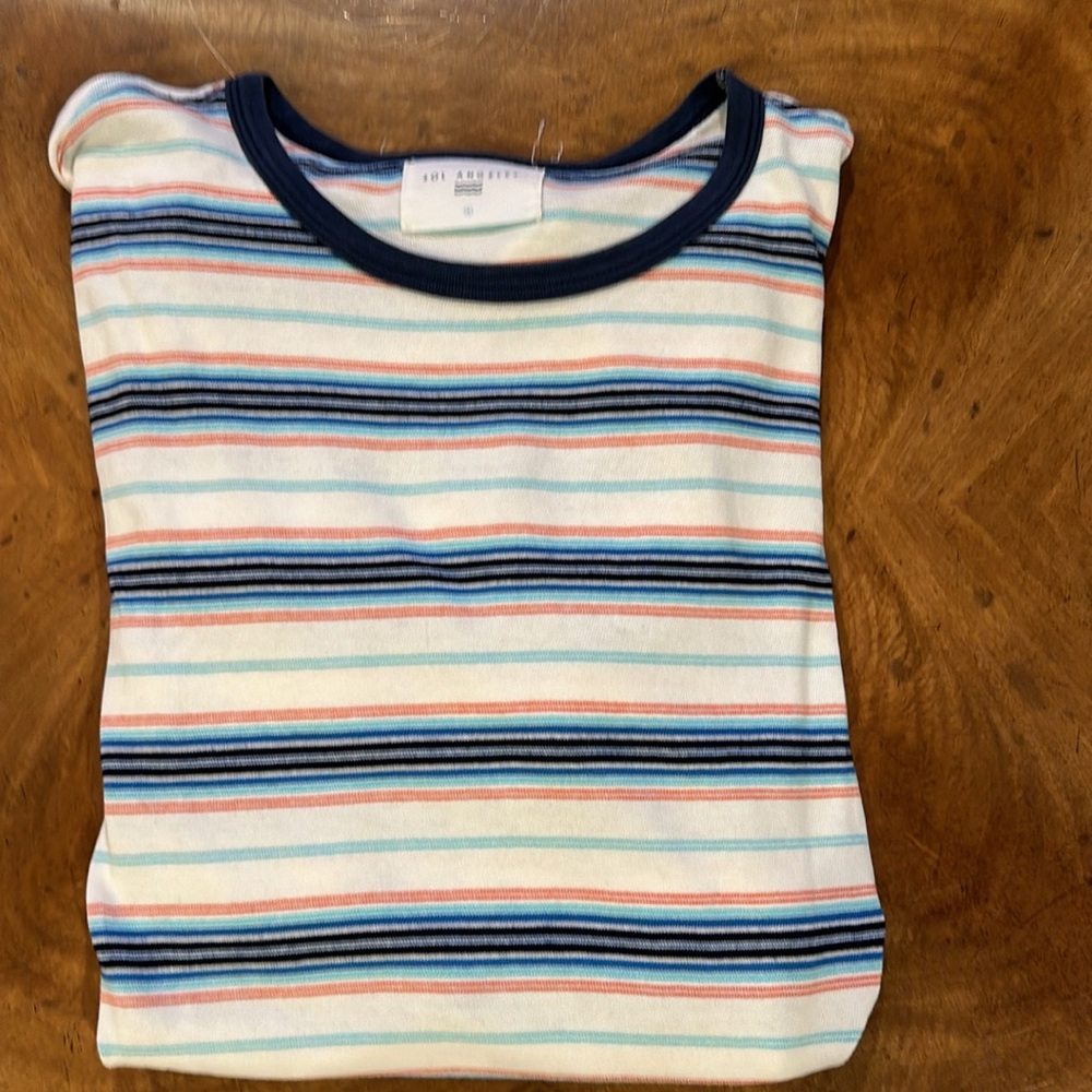 SOL ANGELS stripe short sleeve shirt